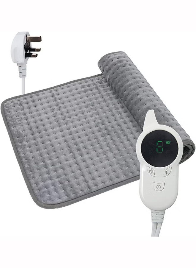 ABJ Electric Heating Pad for Pain Relief Neck, Shoulder, Back, Abdominal, Cramps, and Leg. 9 Temperature options, 4 Timer Settings, Automatic Shut-Off, Machine Washable, Large 30cm x 60cm Massager. - Image 1